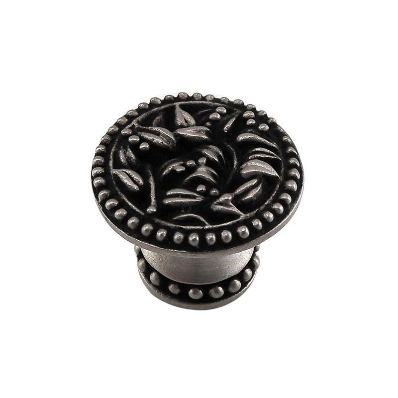 1" Knob with Small Base in Antique Nickel