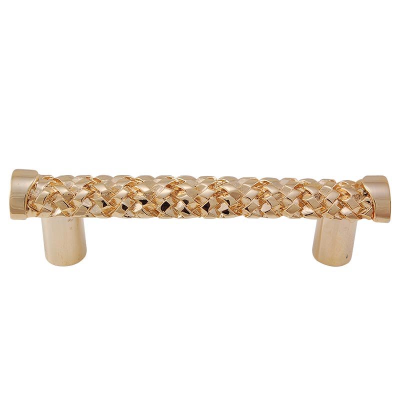 Braided Handle - 76mm in Polished Gold