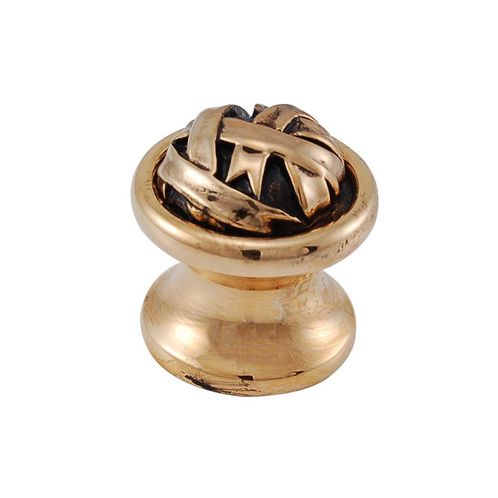 Small Mummy Wrap Knob 1" in Antique Gold