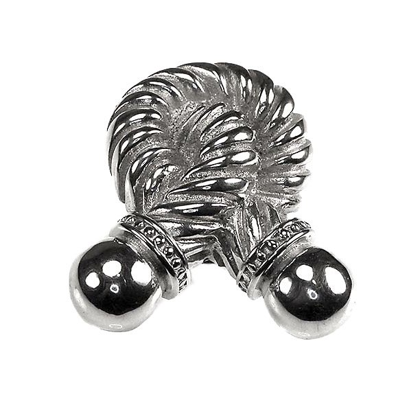 Small Twisted Rope Knob in Polished Nickel