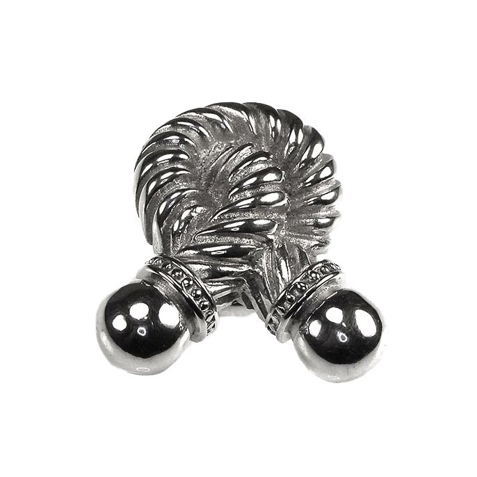 Small Twisted Rope Knob in Polished Silver