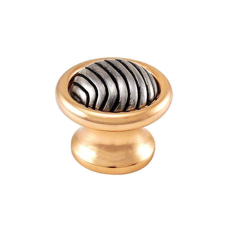 Large Knob in Silver And Gold