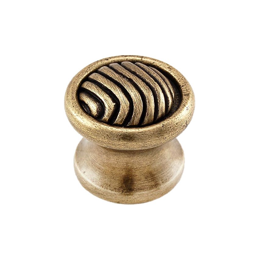 Small Knob in Antique Brass