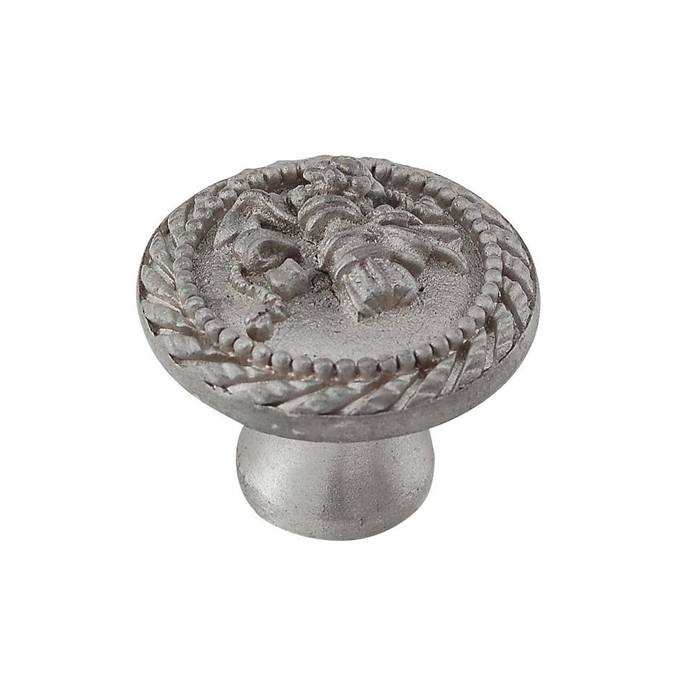 1 1/4" Classical Knob with Small Base in Satin Nickel