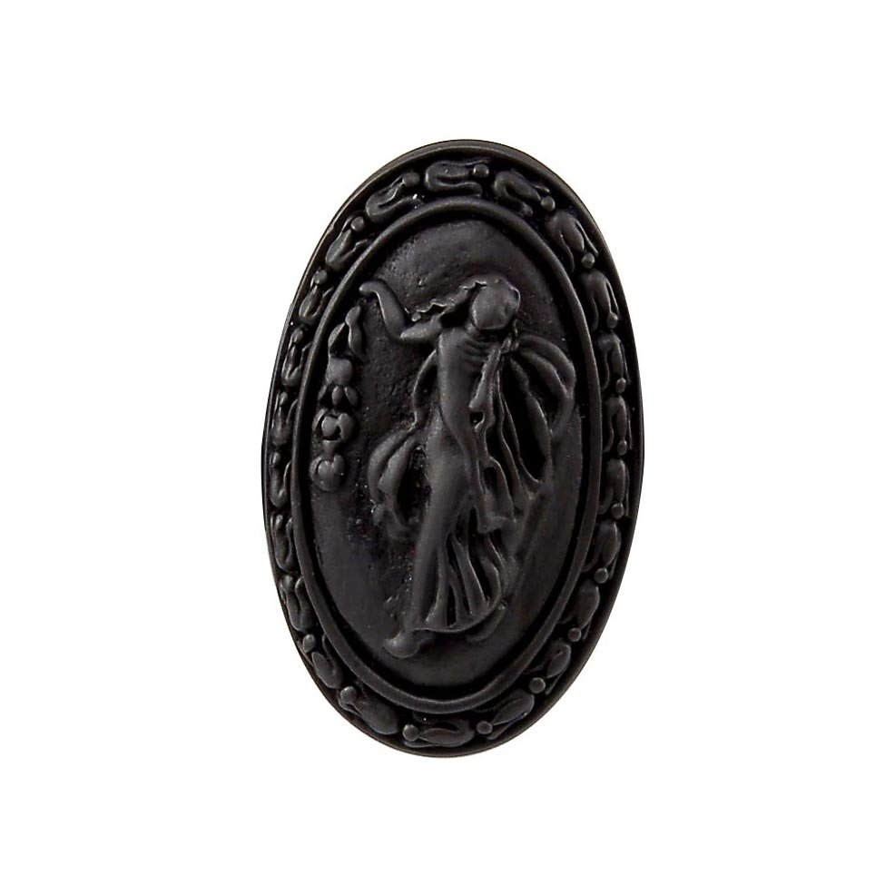 Oval Woman Knob with Small Base in Oil Rubbed Bronze
