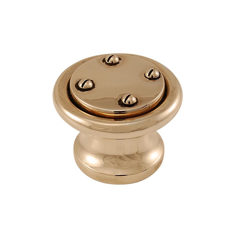 1 1/4" Nail Head Knob in Antique Gold