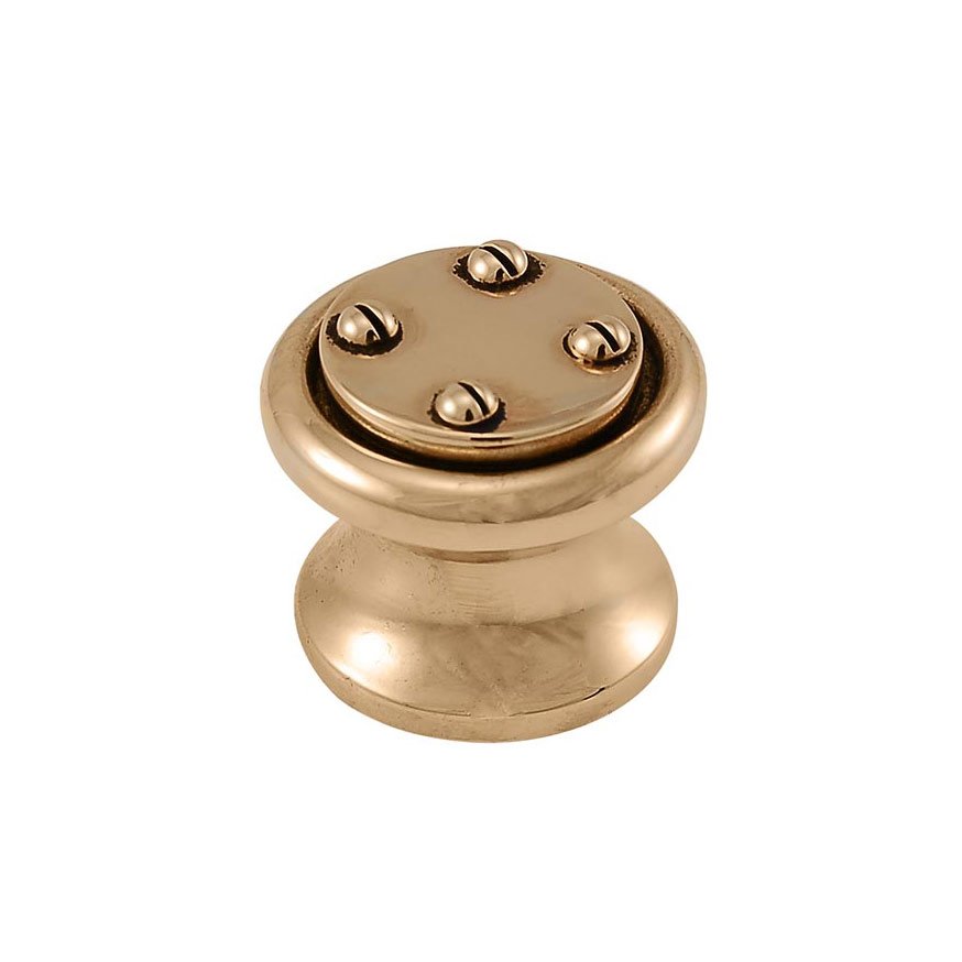 1" Nail Head Knob in Antique Gold