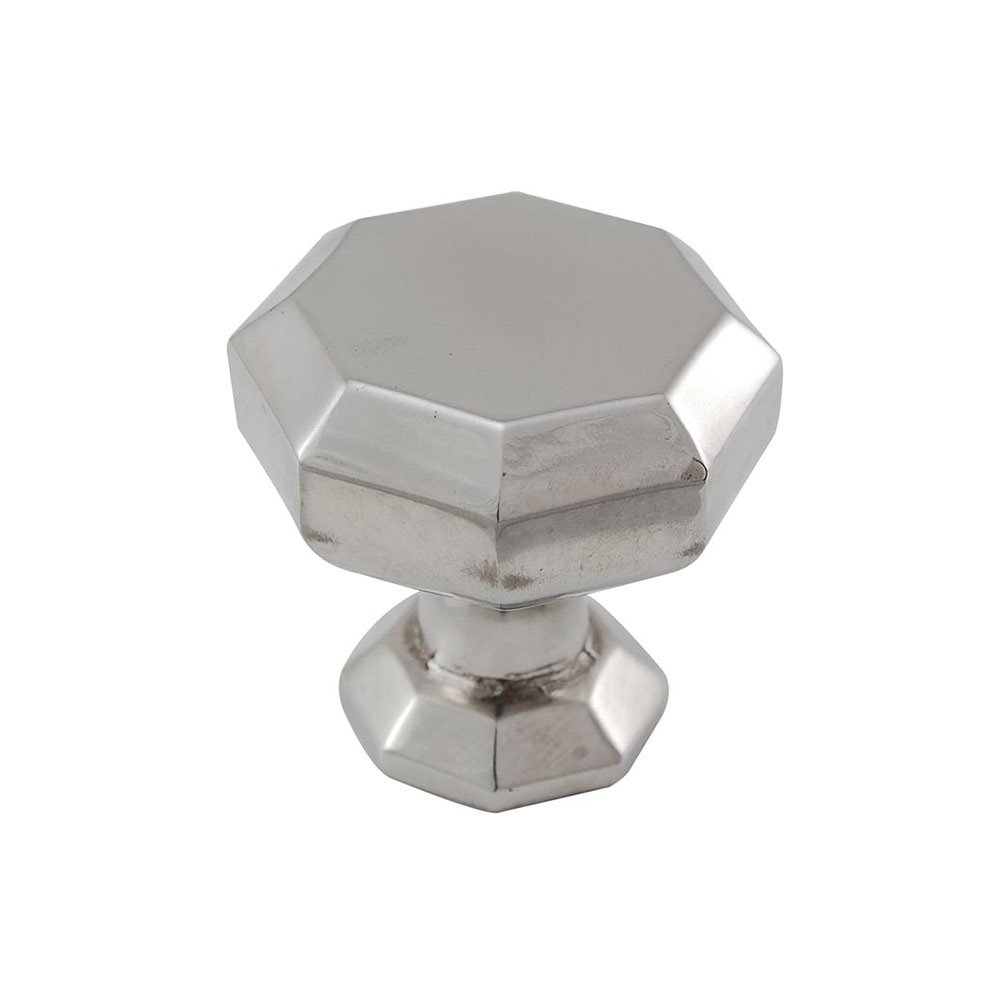 Octagon Large Knob 1 1/4" in Polished Silver
