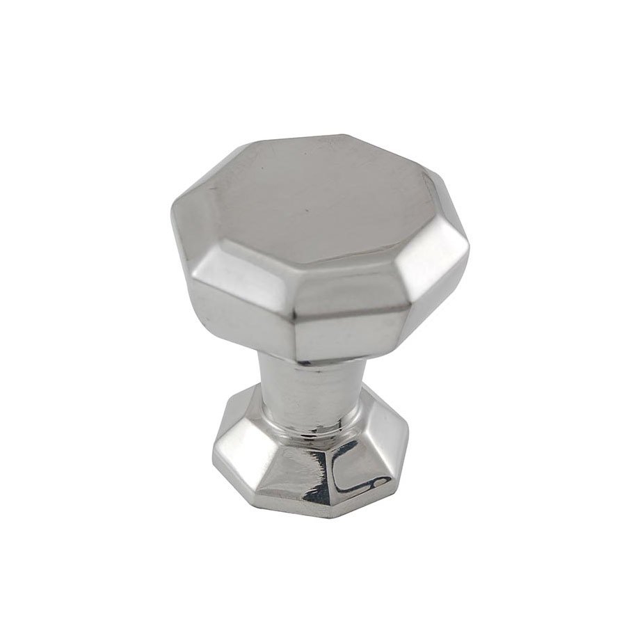 Classic Knobs - Octagon Small Knob 1" in Polished Silver