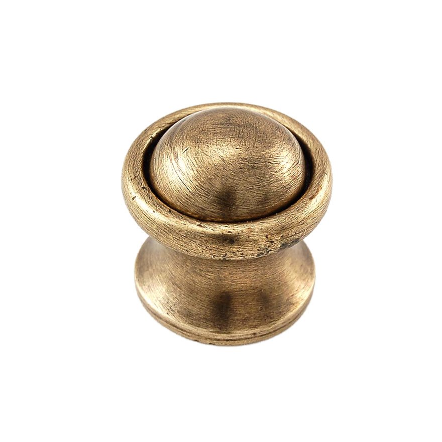Small Knob 1" in Antique Brass