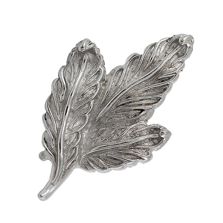 Small Leaf Knob in Polished Silver