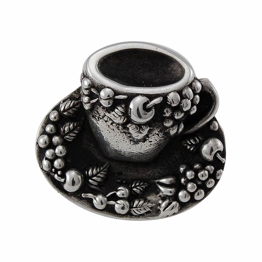 Nature - Teacup Tazza Knob in Antique Silver