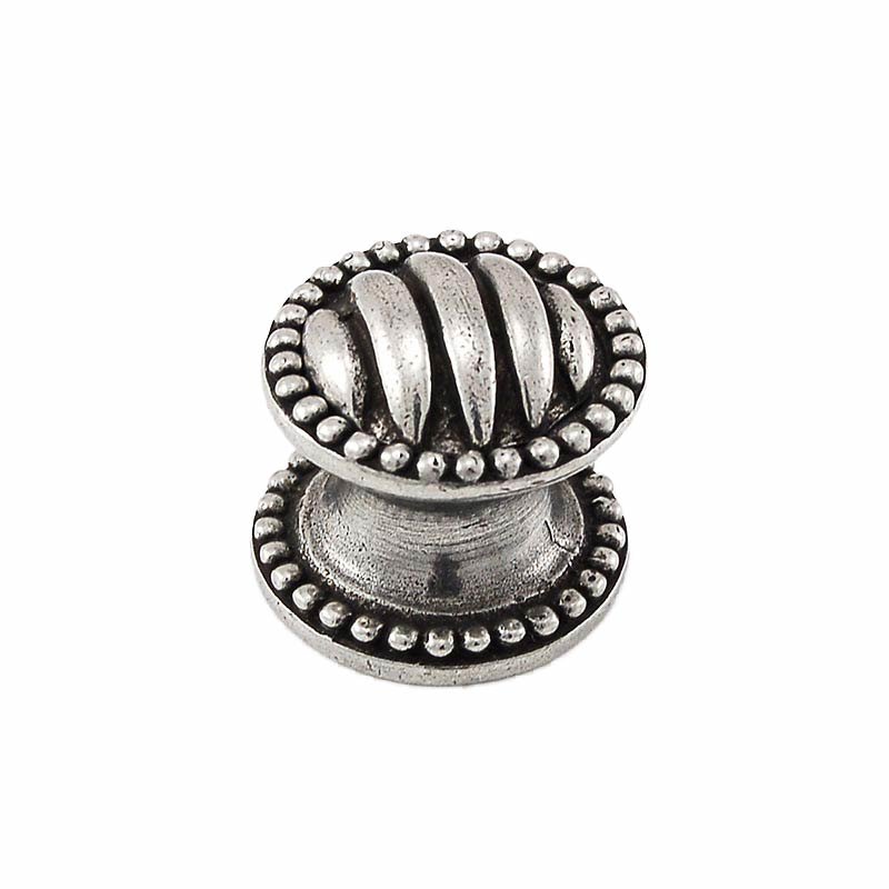 Small Ribbed Knob 1" in Vintage Pewter