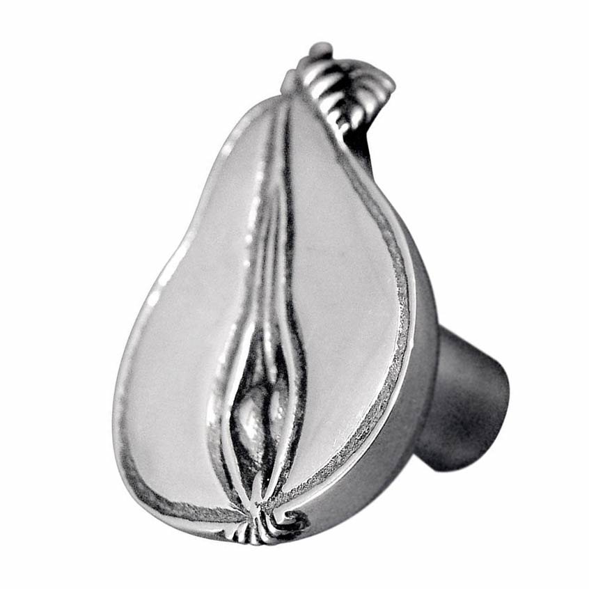 Sliced Pear Knob in Antique Silver