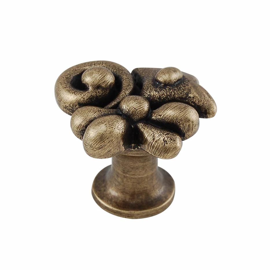 Abstract Knob in Antique Brass