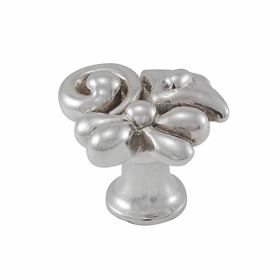 Abstract Knob in Polished Silver