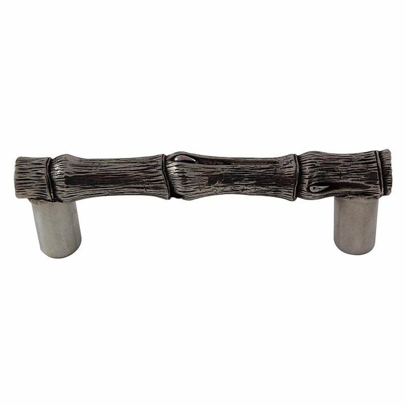 Bamboo Handle 76mm in Antique Silver