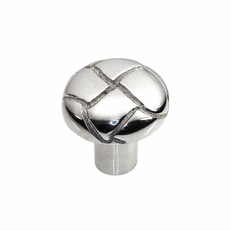 1 1/8" Button Knob in Polished Silver