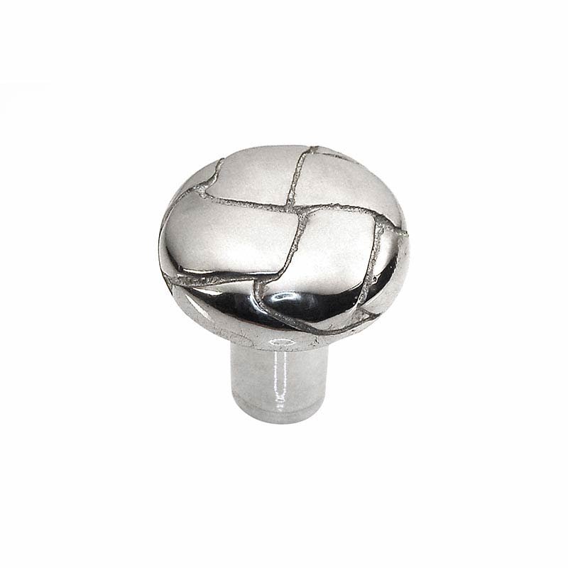 1" Button Knob in Polished Silver
