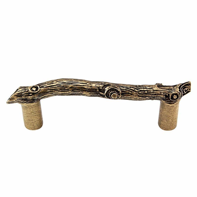 Tree Branch Handle 76mm in Antique Brass
