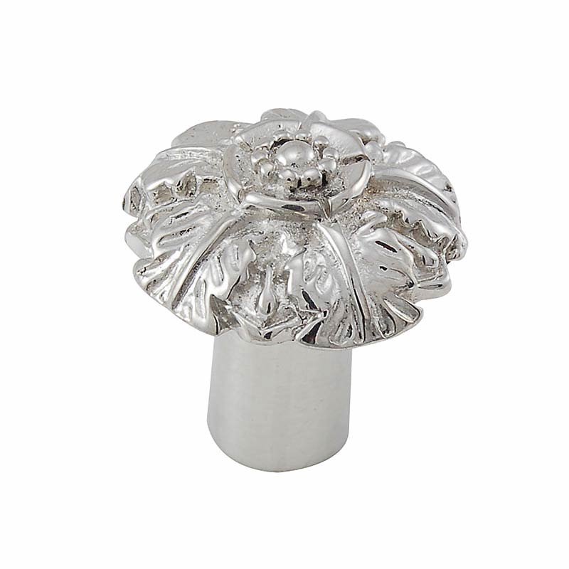 Small Flower Knob 1 1/16" in Polished Nickel