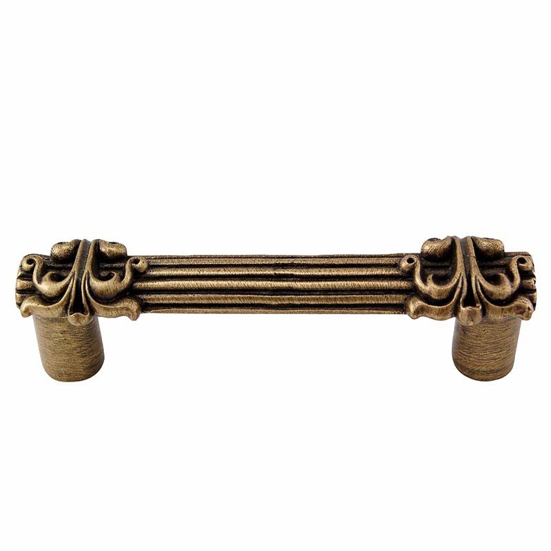 Ornate Handle 76mm in Antique Brass