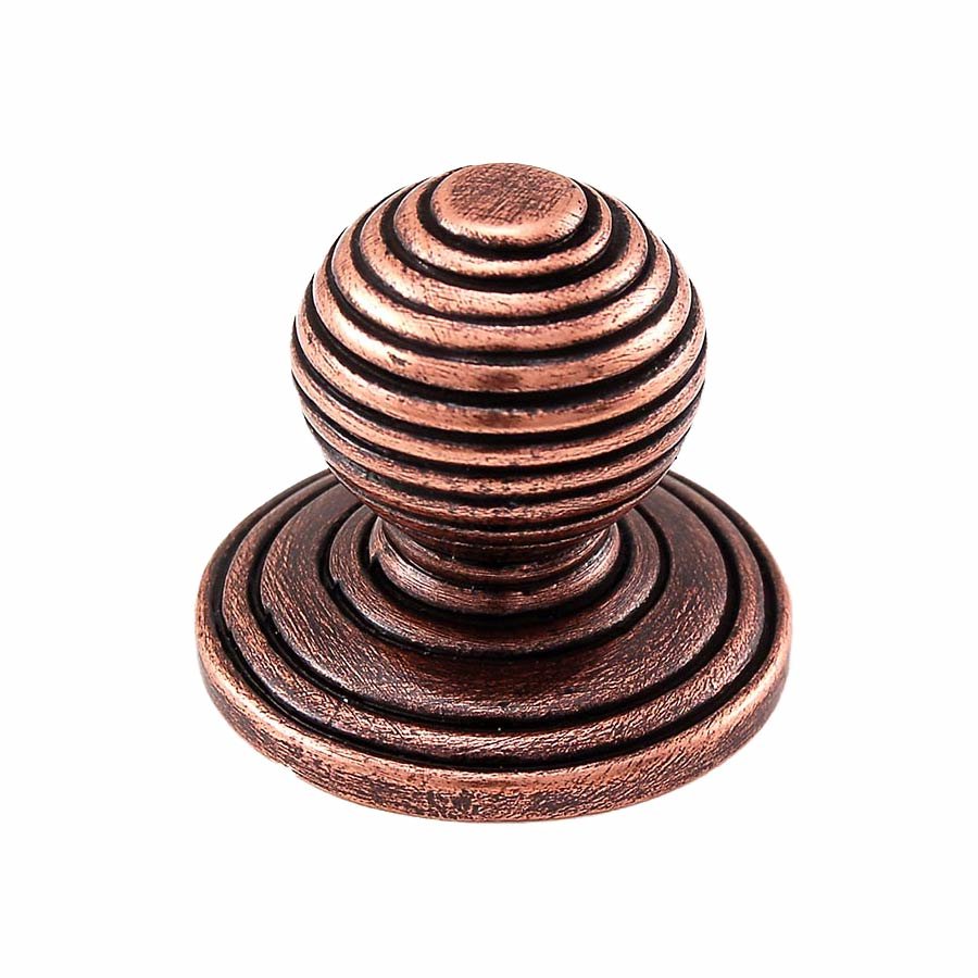 Large Multi Ring Ball Knob in Antique Copper