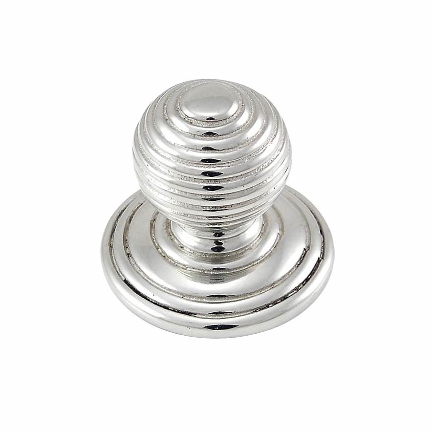 Large Multi Ring Ball Knob in Polished Silver