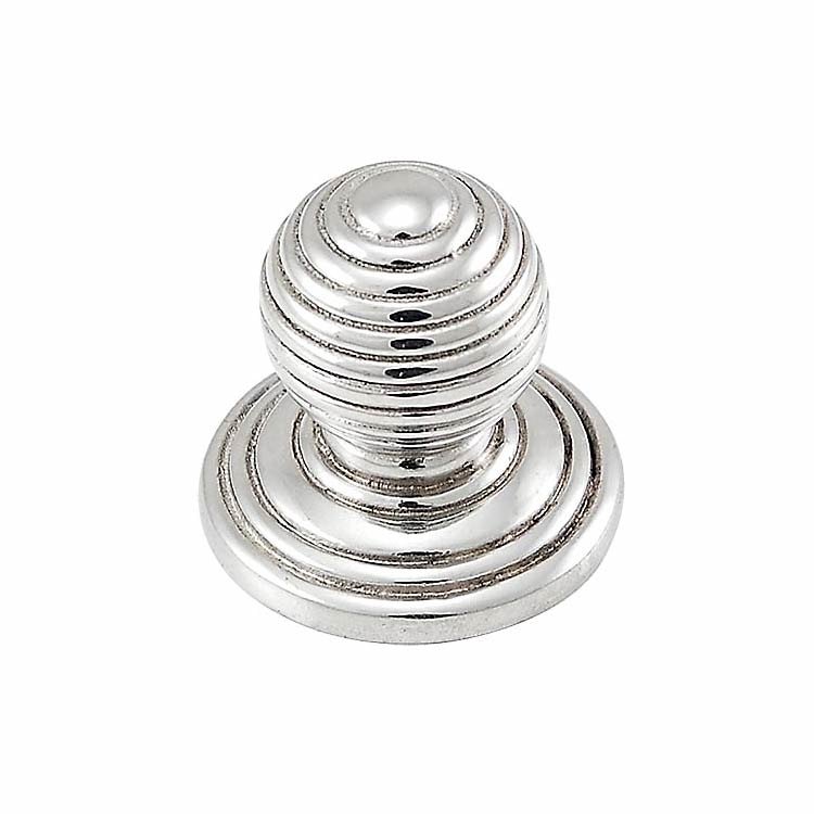 Small Multi Ring Ball Knob in Polished Nickel