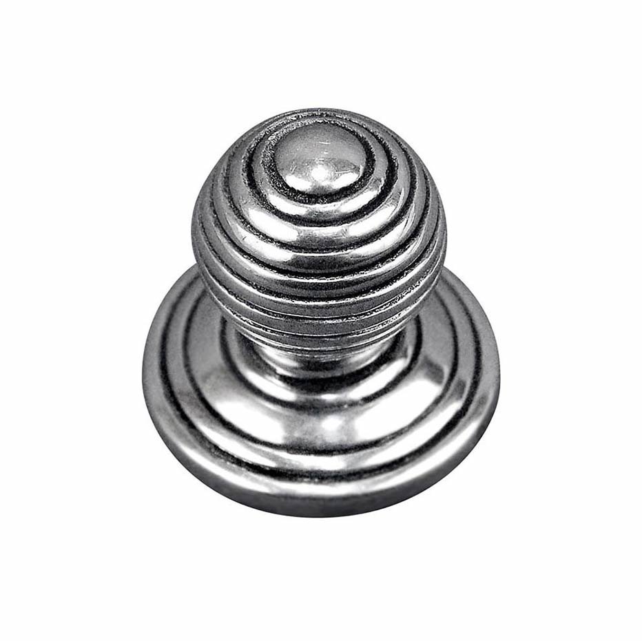 Small Multi Ring Ball Knob in Vintage Pewter
