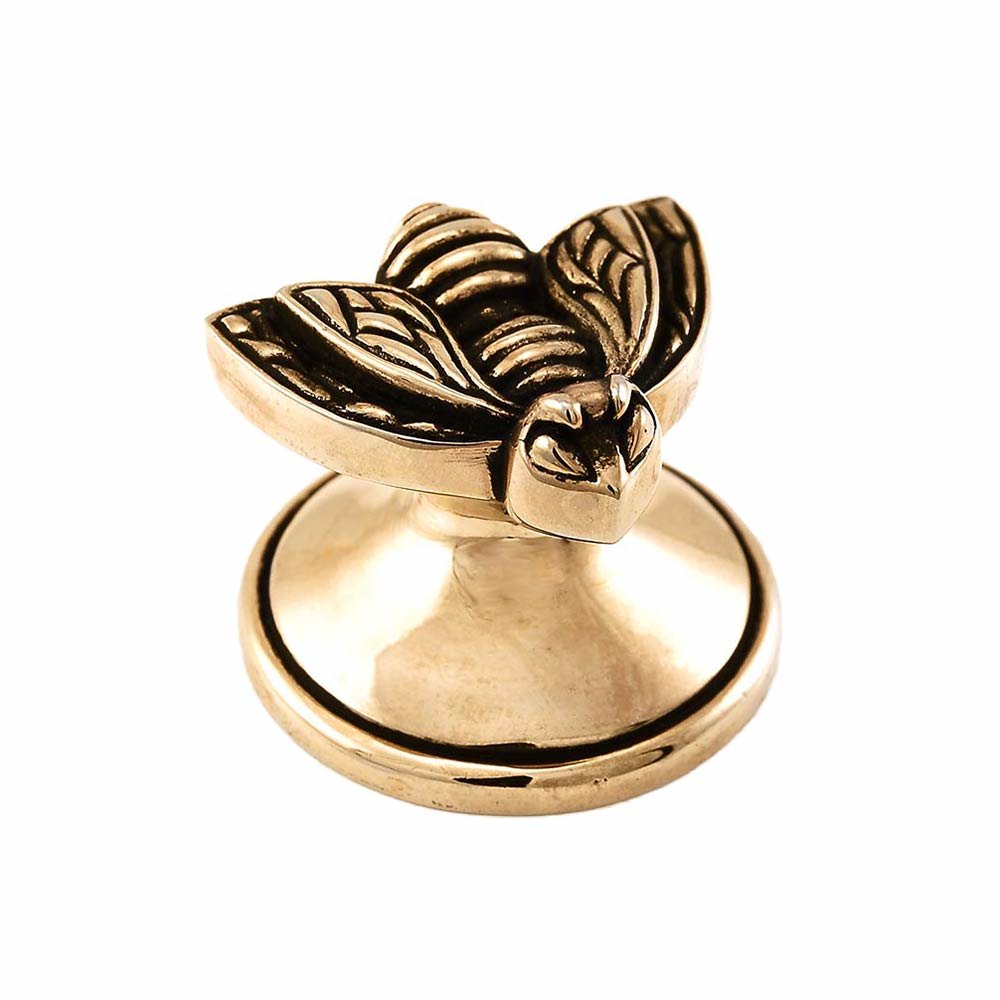 Large Bumble Bee Knob in Antique Gold