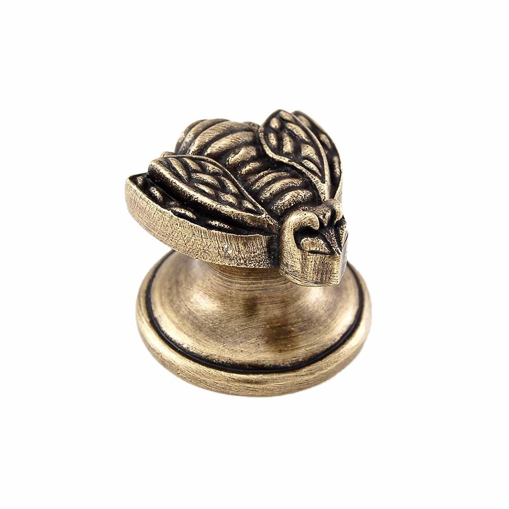 Small Bumble Bee Knob in Antique Brass
