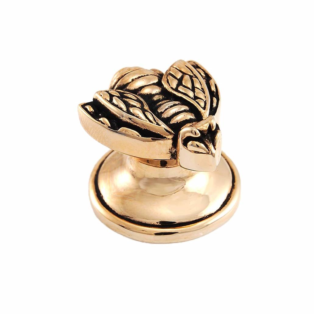 Small Bumble Bee Knob in Antique Gold