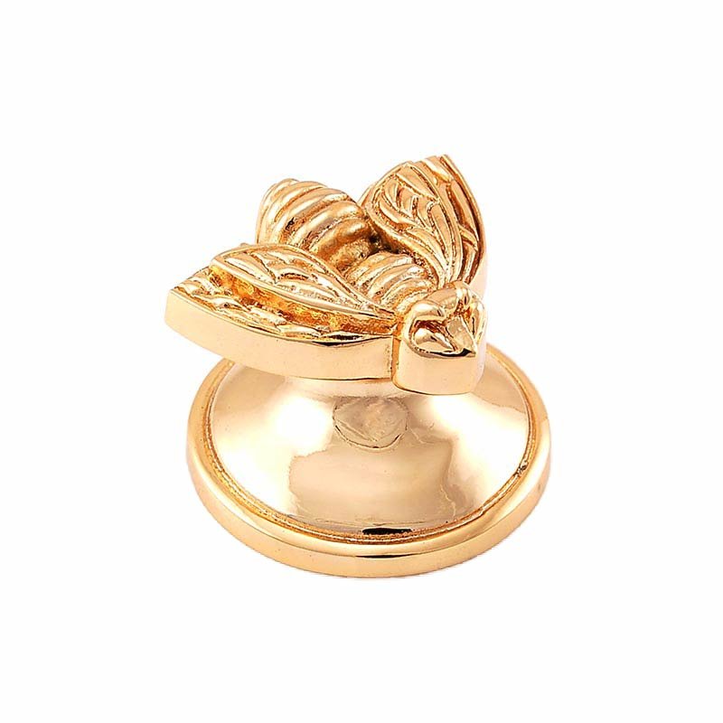 Small Bumble Bee Knob in Polished Gold