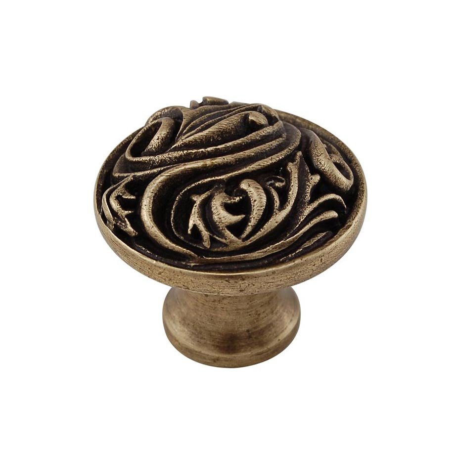 1 1/4" Small Base Knob in Antique Brass