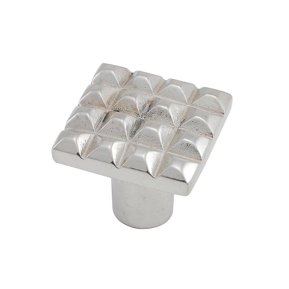 Large Square Cube Knob in Polished Nickel