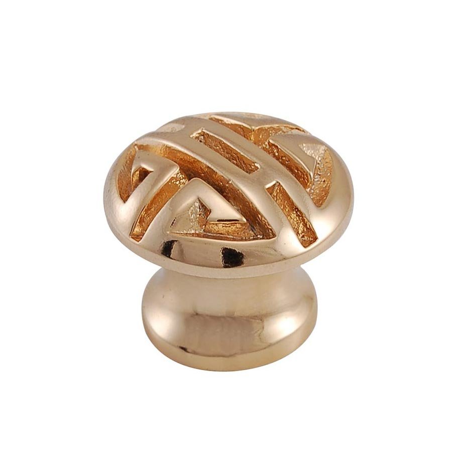 Small Oriental Knob 15/16" in Polished Gold