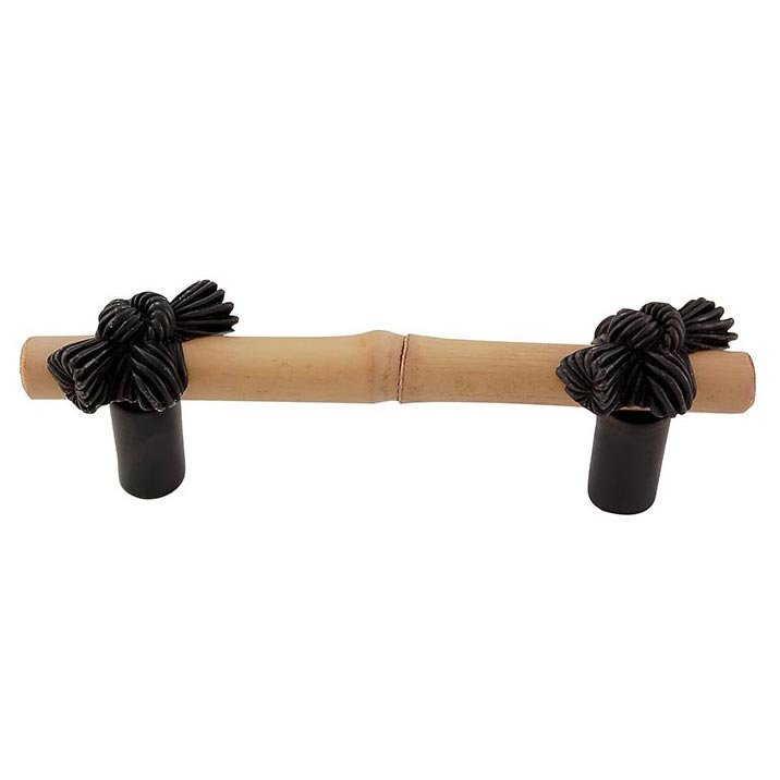 Real Bamboo And Knot Handle 76mm in Oil Rubbed Bronze
