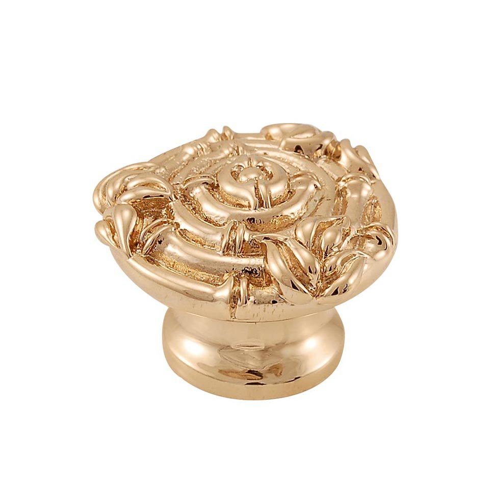 Bundled Round Bamboo Knob in Polished Gold