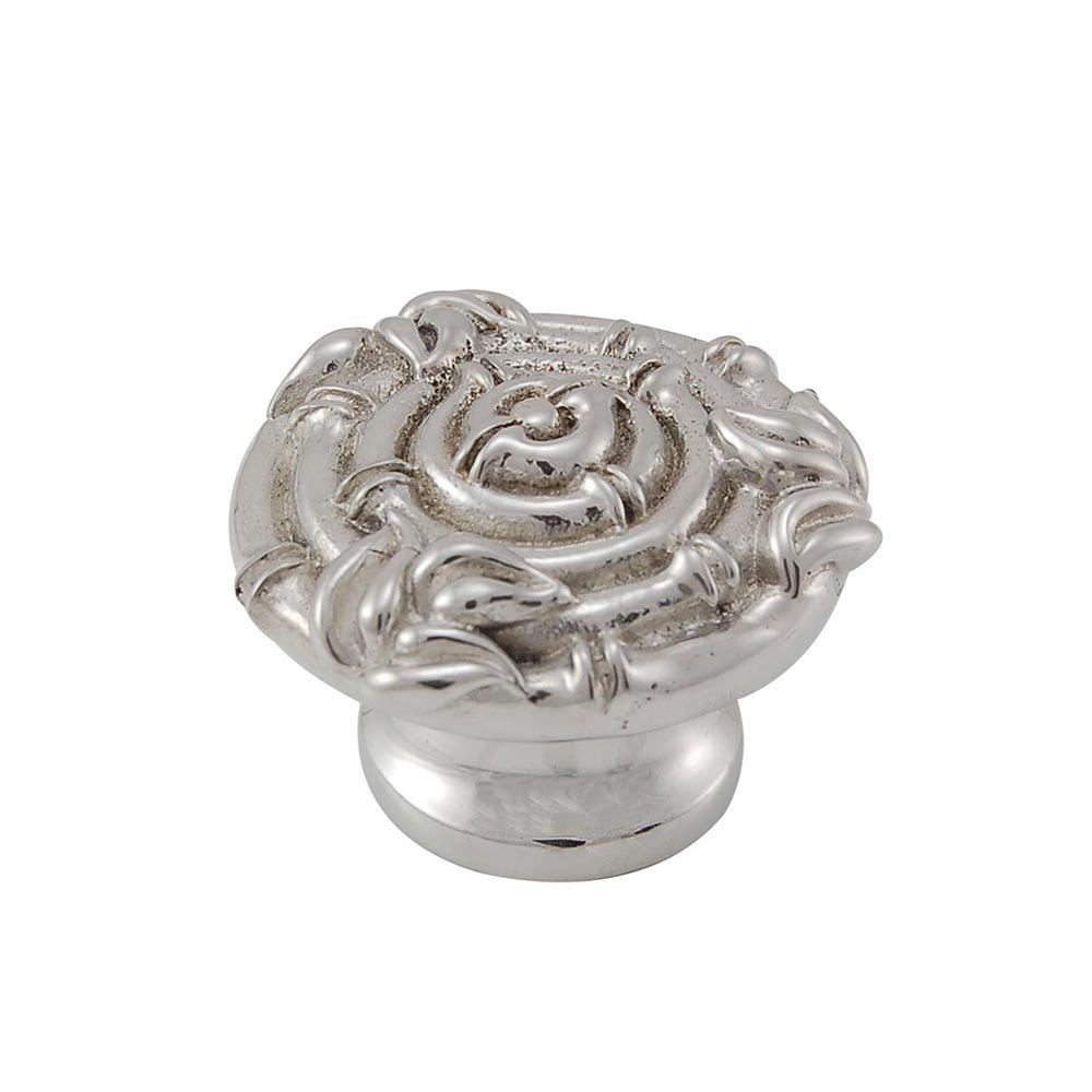 Bundled Round Bamboo Knob in Polished Silver