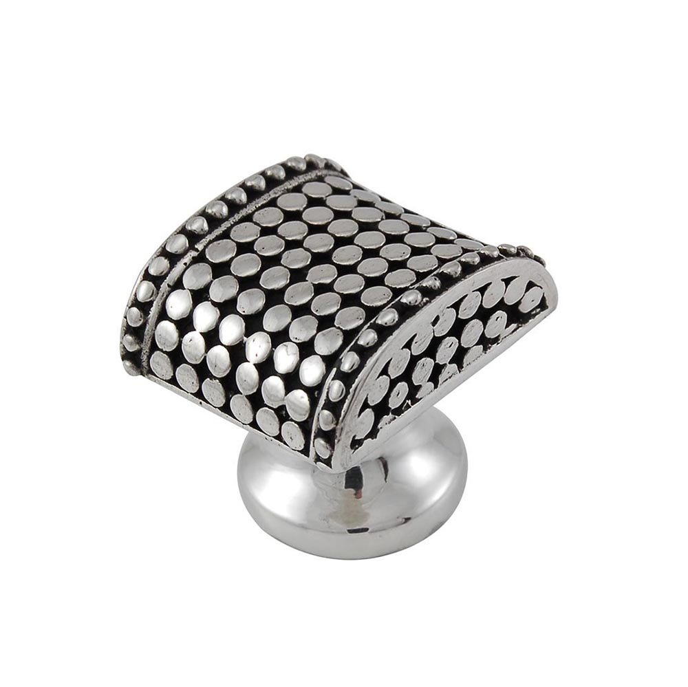 Small Spotted Knob in Antique Silver