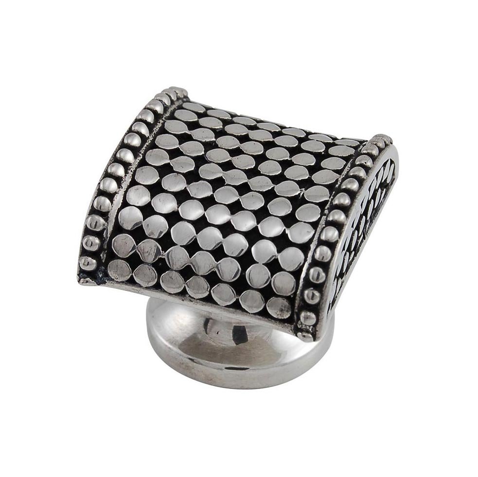 Large Spotted Knob in Antique Silver