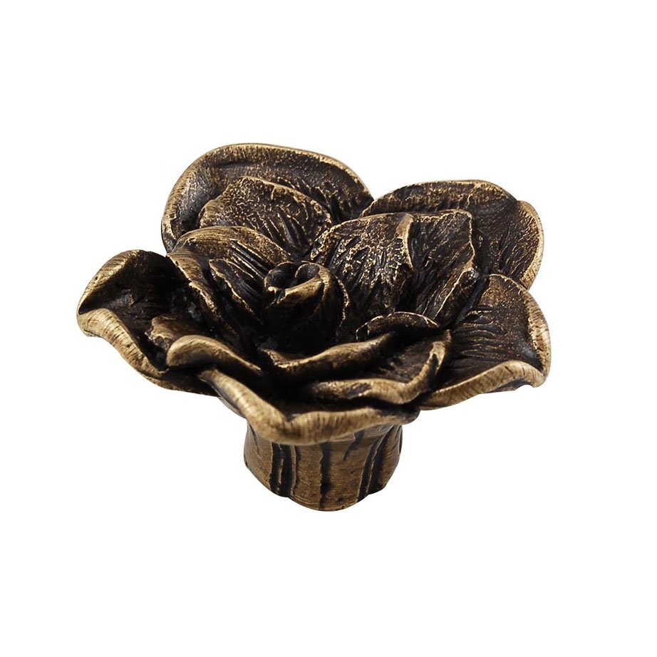 1 1/4" Rose Knob in Antique Brass