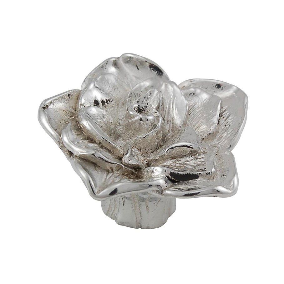 1 1/4" Rose Knob in Polished Silver