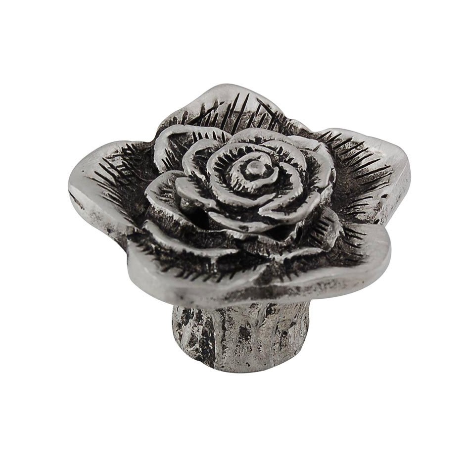 1 1/4" Double Rose Knob with Small Center in Antique Nickel