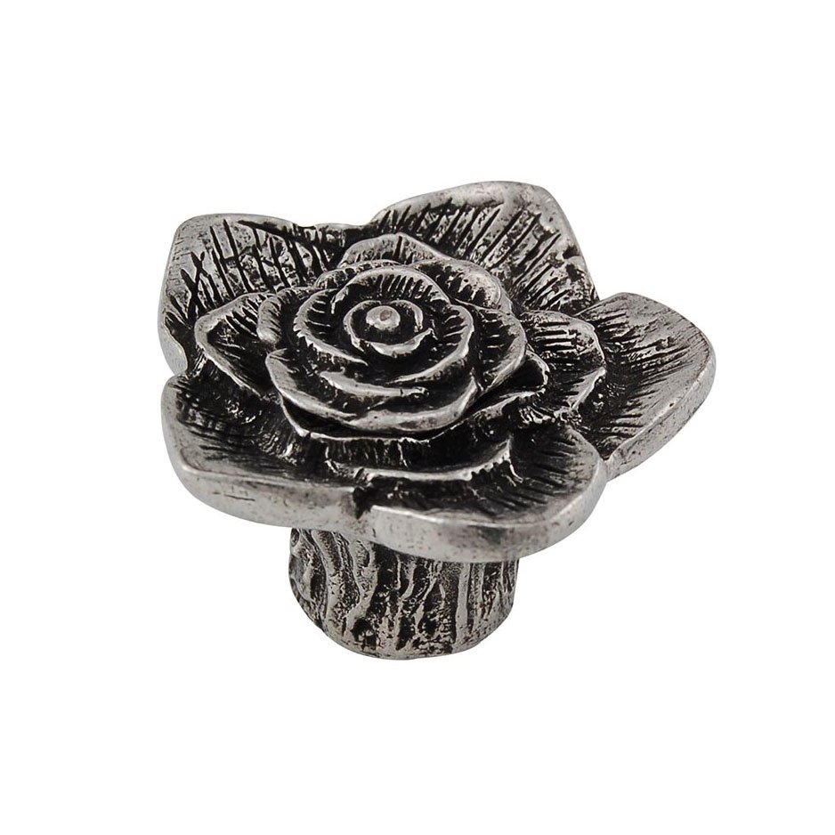 1 1/4" Double Rose Knob with Small Center in Vintage Pewter