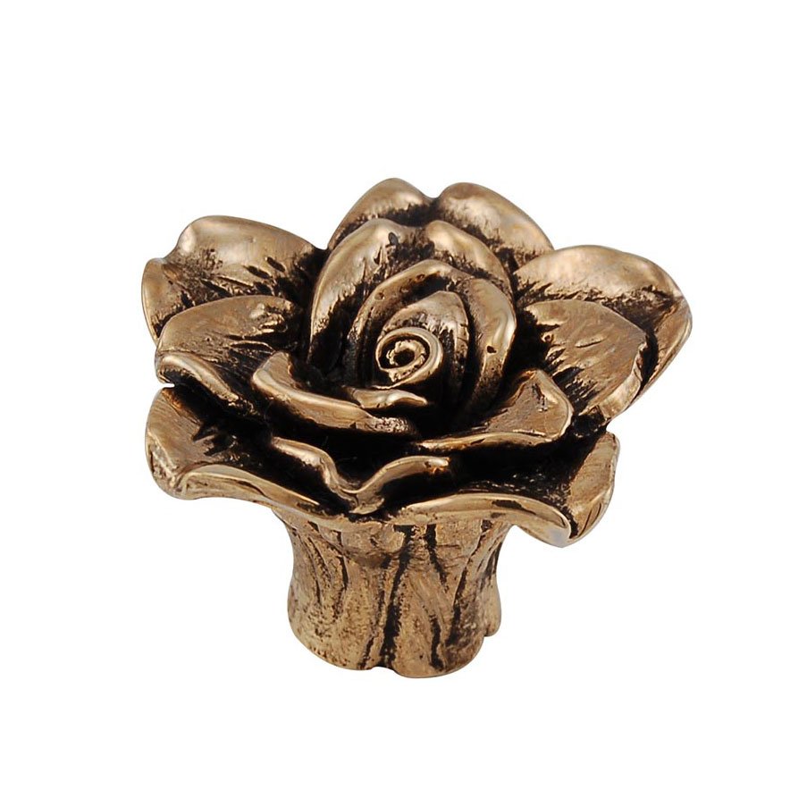 1 1/2" Rose Knob in Antique Gold