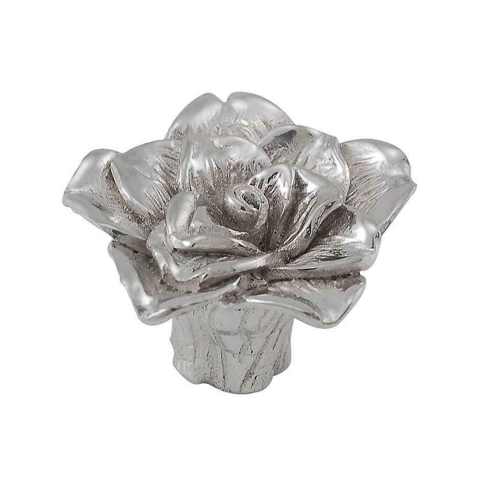 1 1/2" Rose Knob in Polished Silver