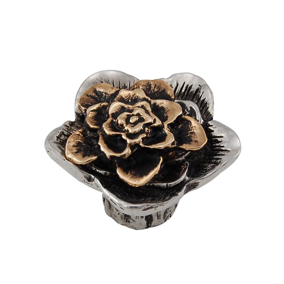 1 1/2" Double Rose Knob with Large Center in Two Tone