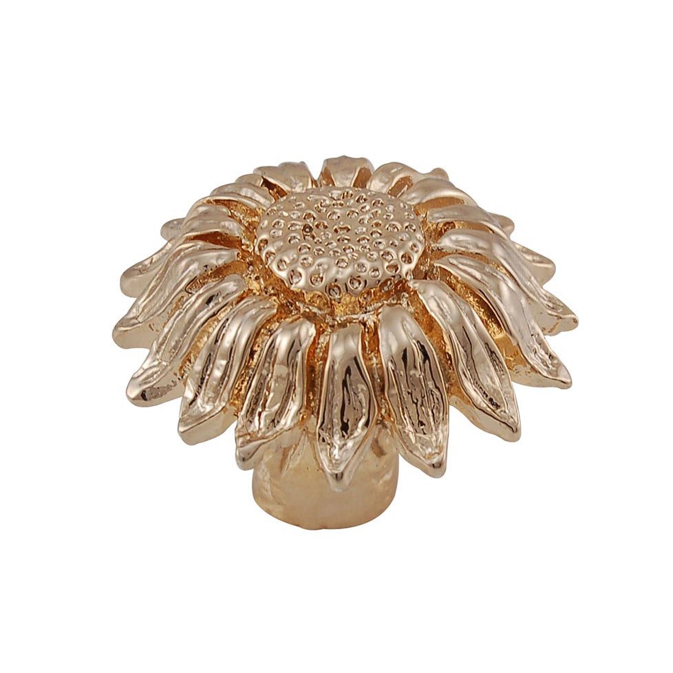 1 1/4" Sunflower Knob in Polished Gold